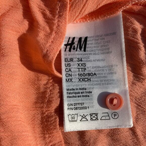 H&M Coral Halter Tunic Size XXS - Picture 4 of 5